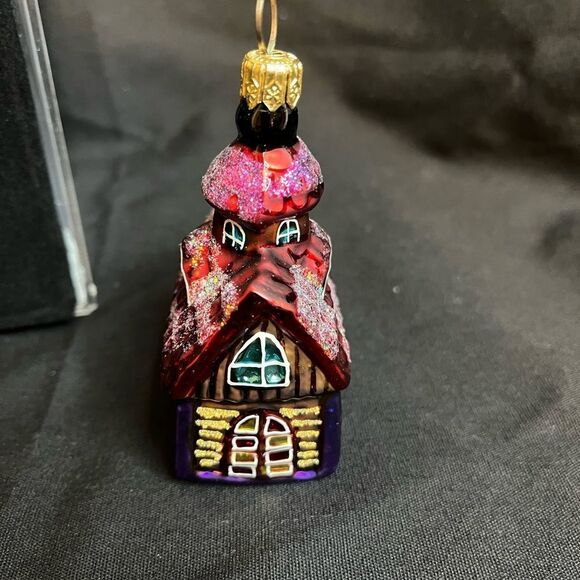 Vintage Christopher Radko Chapel Hill Glass Church Christmas Ornament 1997 Polan - Picture 6 of 12